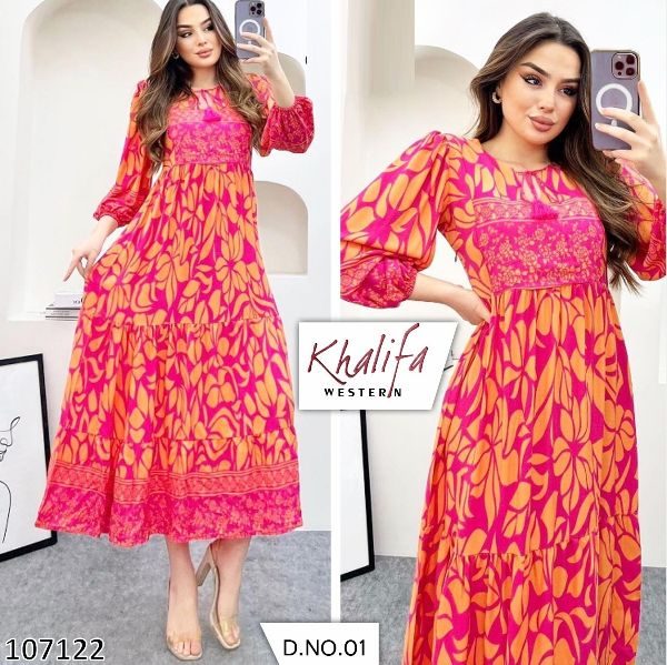 107122 Khalifa Western Wear flower kurtis manufacturer - Reewaz ...