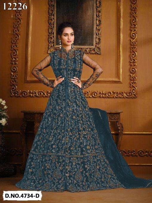 Georgette Parampra Vol 7 Heavy Long Wedding Gown Manufacturer In Surat