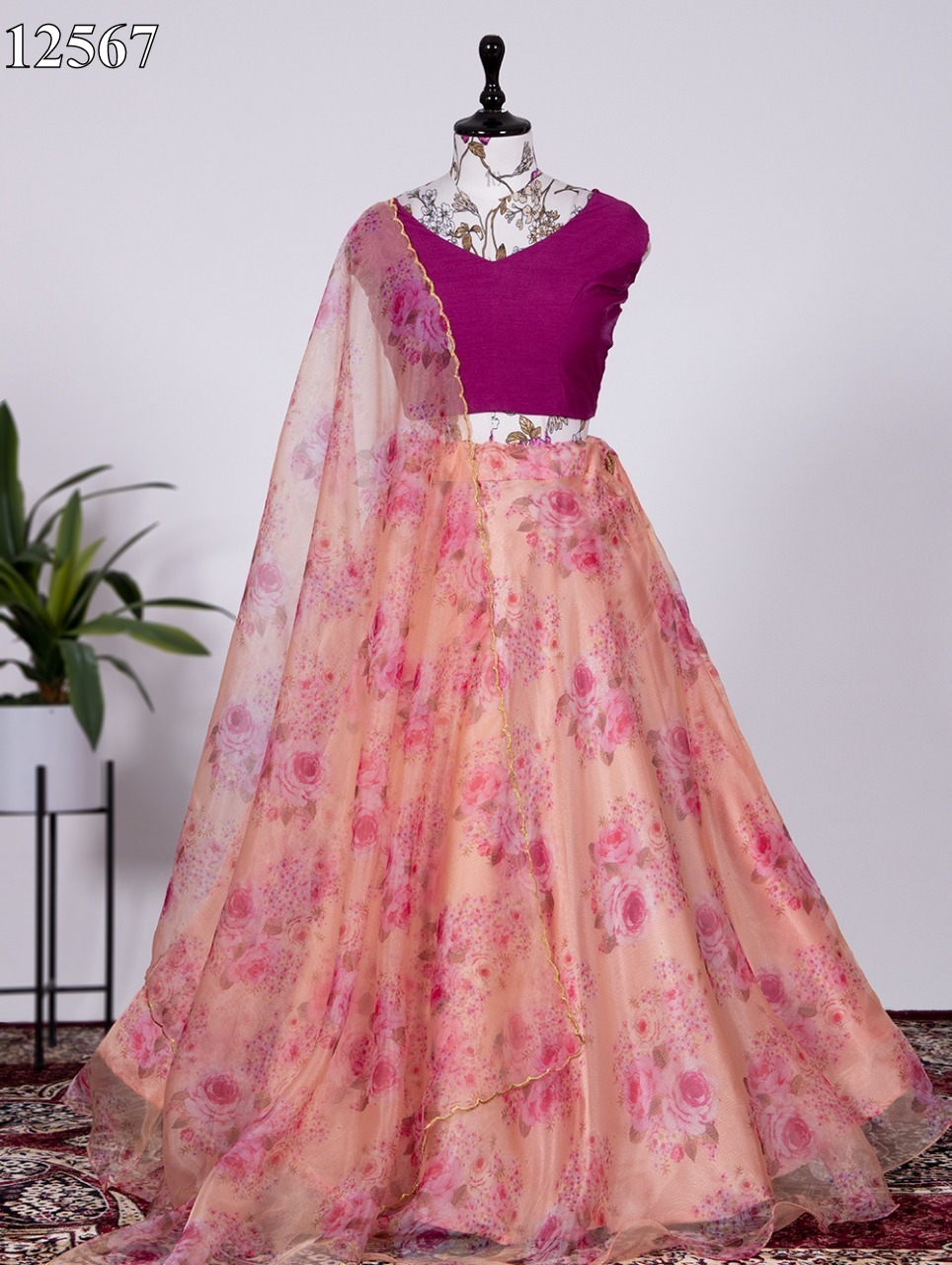 Multicolor Lehenga choli on Net with silk fabric on embroidery work LC 19  in Tirupur at best price by 24 Fashion - Justdial