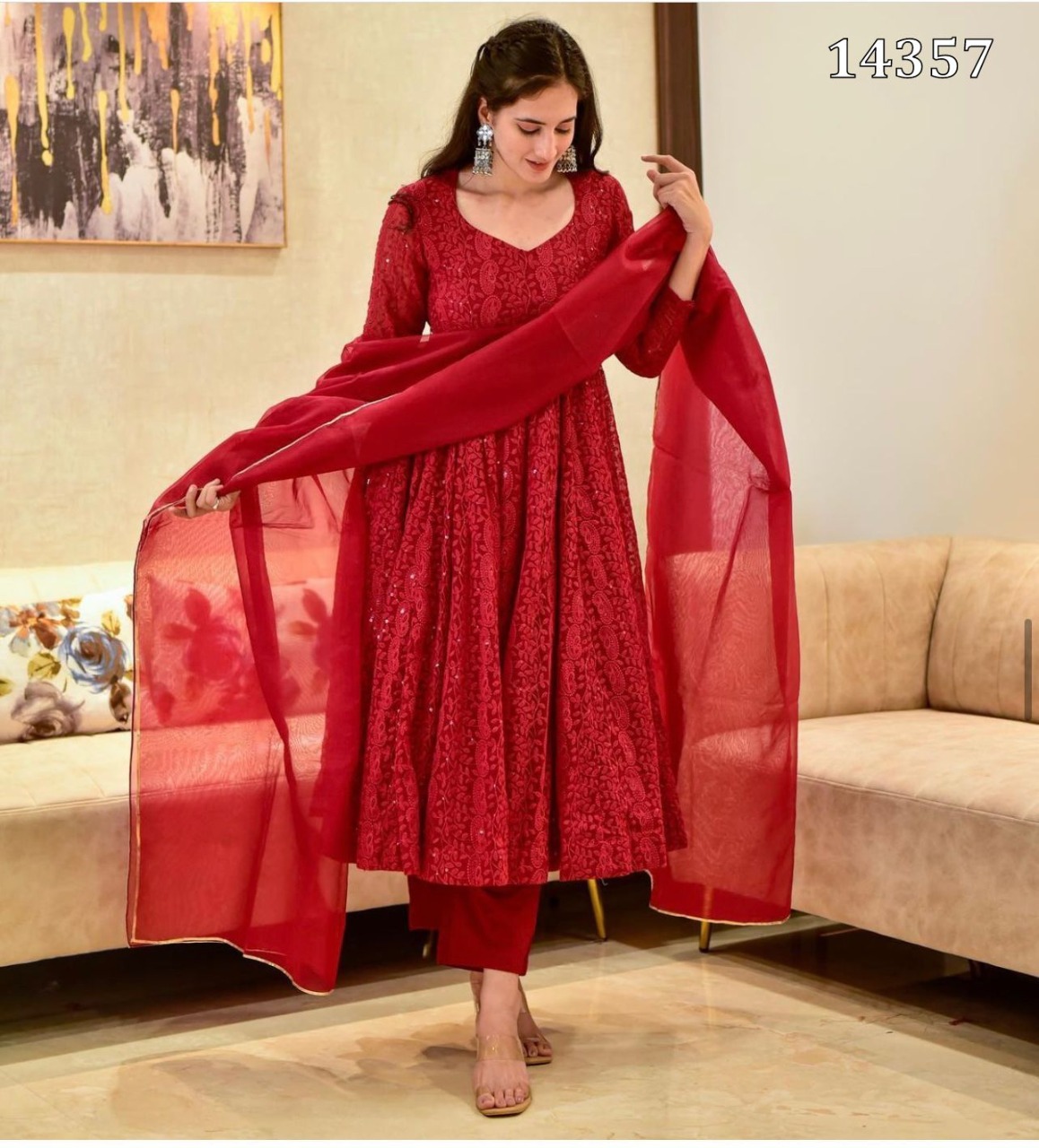 Buy Blue Kalamkari Anarkali Dress | Best Party Wear Gown for Women Online  in India – Kaajh
