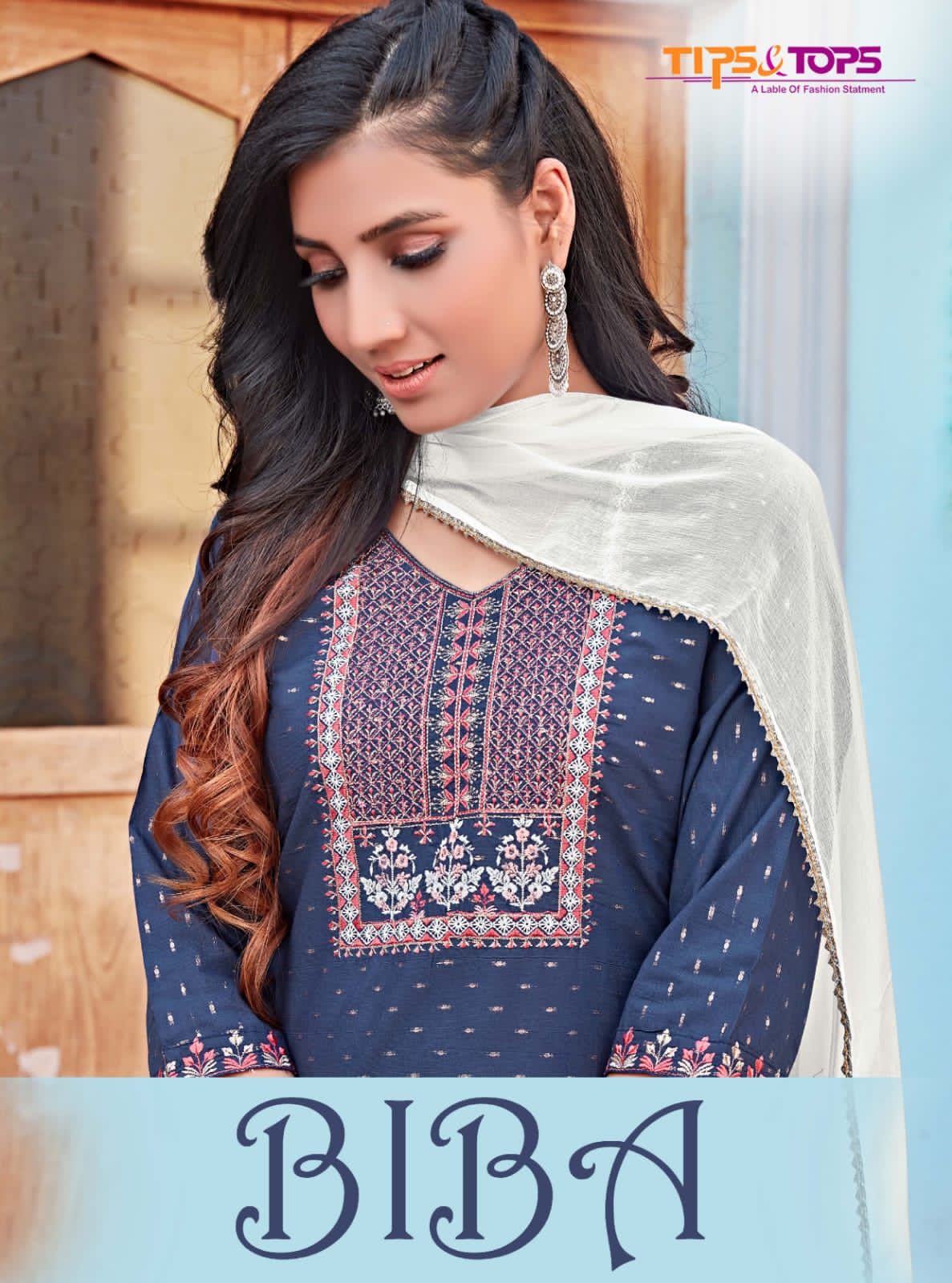 Diya Trends Presents Biba's Vol 6 Rayon With Fancy Embroidery Work Kurtis  With Plazzos And Pants