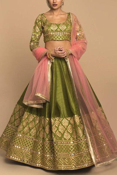 Mehendi Green Color Sangeet Wear Georgette Fabric Charismatic Sharara Suit  | centenariocat.upeu.edu.pe