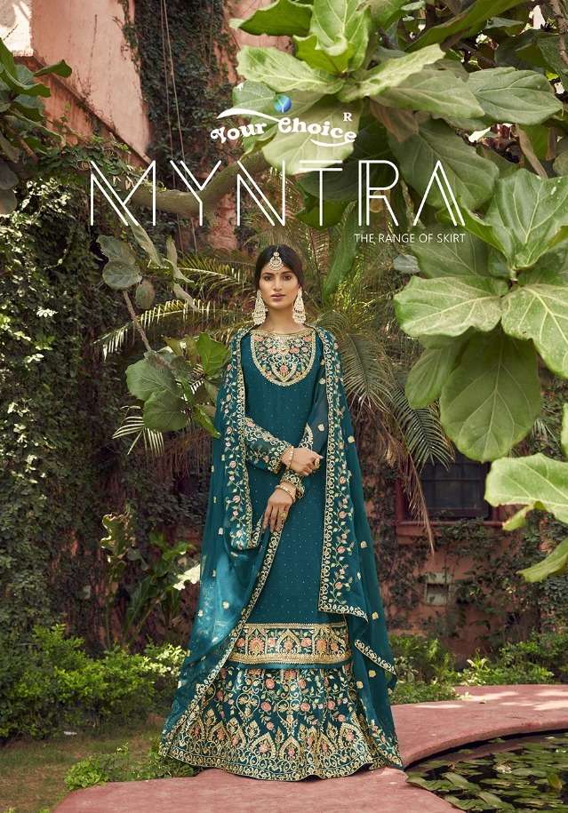 Navy Blue Bridal Lehenga With Thread Embroidered Work And En