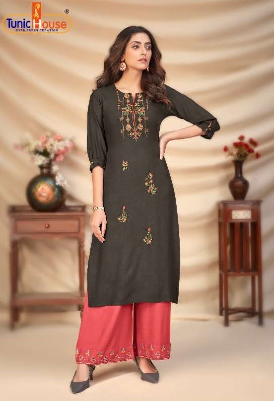 CHICKY RAYON EMBRODIERY KURTIS PALAZZO SET - Swastik Wholesale | Catalog  Wholesaler and Exporter of Kurtis, Salwar Suits, Tunics, Sarees Festival  Eid Collections 2022 CATALOG WHOLESALER, DESIGNER WEAR, PARTY WEAR,  CLOTHING MANUFACTURER,