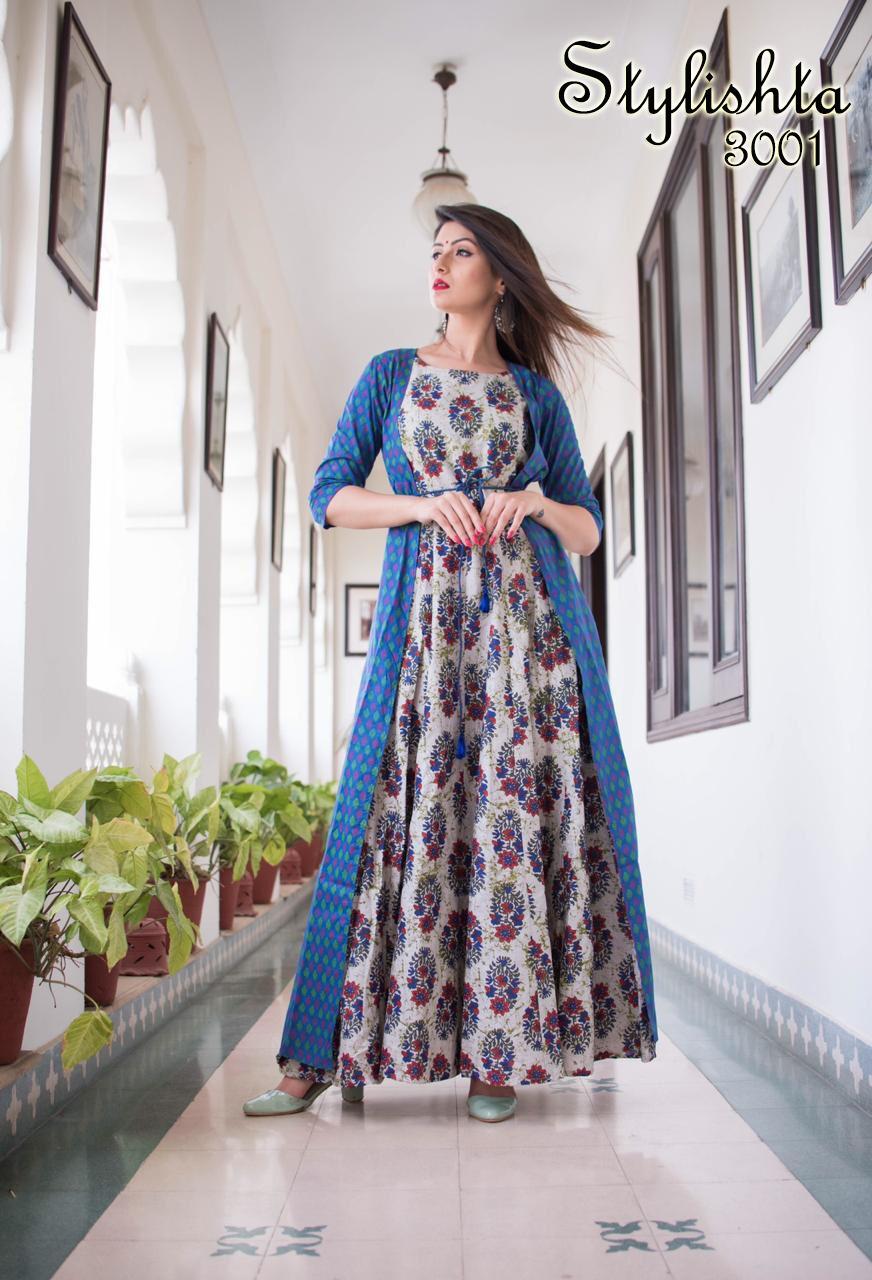 STYLISHTA 1 3001 TO 3004 PURE MASLIN DIGITAL PRINTED NEW READYMADE FULL  FLAIRED STYLISH SUMMER SPECIAL LATEST DESIGNER PARTY WEAR GORGEOUS FANCY  LONG GOWN BEST COLLECTION 2021 LATEST FASHION IN INDIA SINGAPORE -