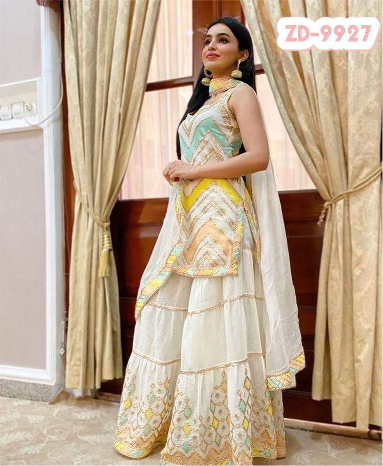 Aashirwad Kashish Designer Readymade Sharara Dress New Ethnic Wear  Collection Dealer